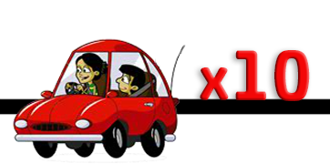 Image of a Car with x10 1 hour lessons