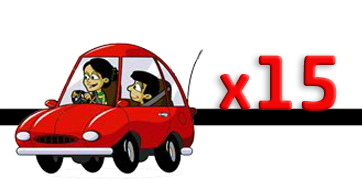 Image of a Car with x15 1 hour lessons